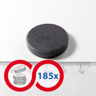 Magnet ferită cilindru diam.26x5 - set 185 buc
