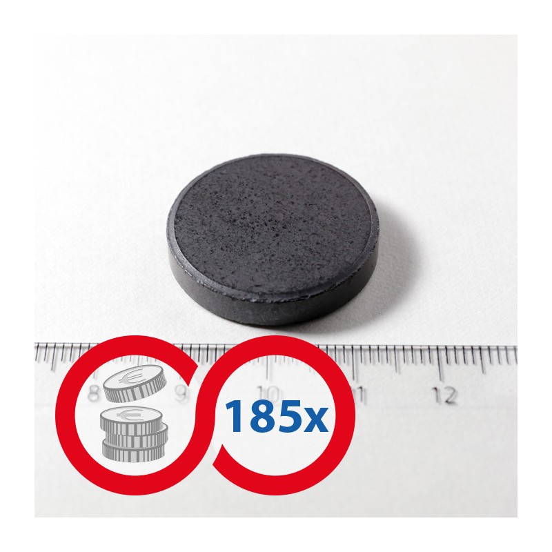Magnet ferită cilindru diam.26x5 - set 185 buc