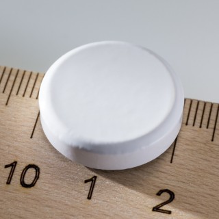 Magnet mai puternic rotund colorat diam.20x5 alb
