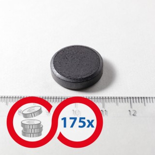 Magnet ferită cilindru diam.20x5 - set 175 buc