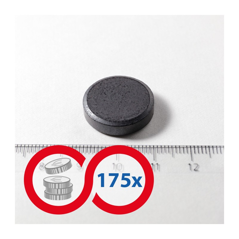 Magnet ferită cilindru diam.20x5 - set 175 buc