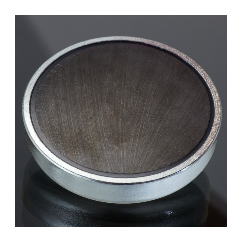Magnet oală cu coadă, diam. 32 x înălțime 7 mm cu filet exterior M4, înălțime filet 8 mm
