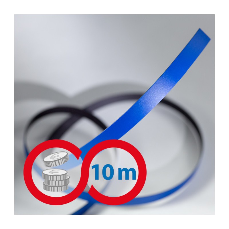 Bandă magnetică 10x0,6 mm albastră - lungime 10 m