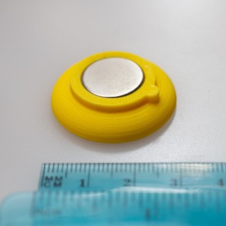 Magnet puternic în carcasă de plastic nepersonalizat - galben