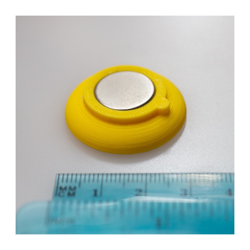 Magnet puternic în carcasă de plastic nepersonalizat - galben