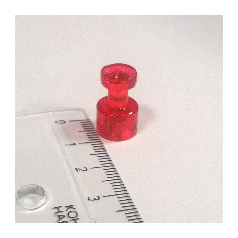 Magnet puternic conic colorat diam.10x17,5 - roșu