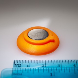 Magnet puternic în carcasă de plastic nepersonalizat - portocaliu