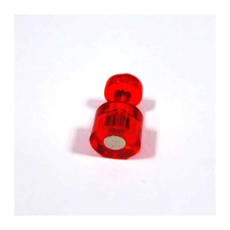 Magnet puternic conic colorat diam.10x17,5 - roșu - set 20 buc