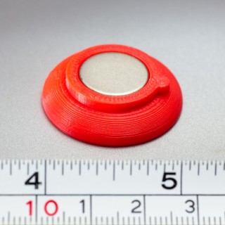 Magnet puternic în carcasă de plastic nepersonalizat - roșu
