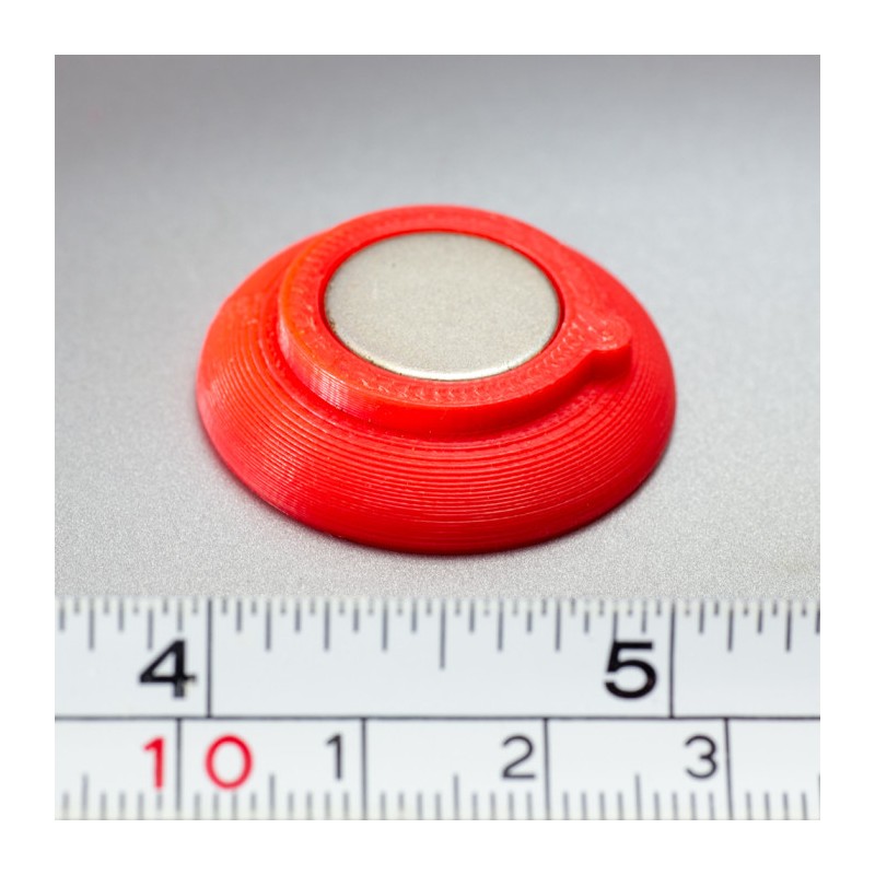 Magnet puternic în carcasă de plastic nepersonalizat - roșu