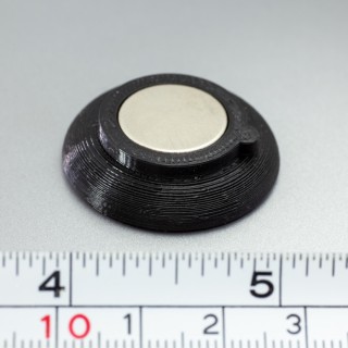 Magnet puternic în carcasă de plastic nepersonalizat - negru