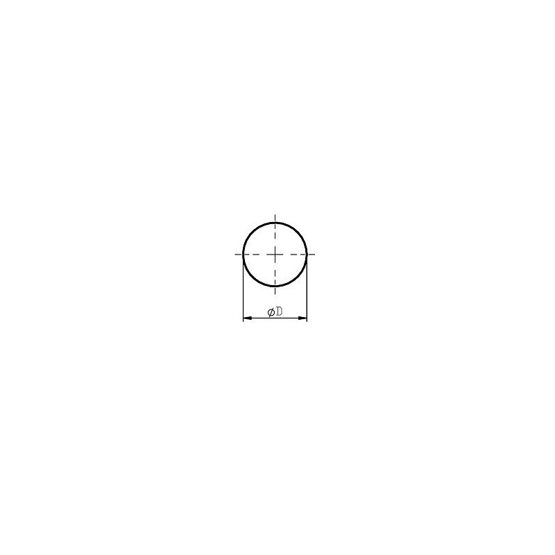 Bară plină rotundă inox diam. 36 mm, lungime 1 m- trasă la rece - 1.4301