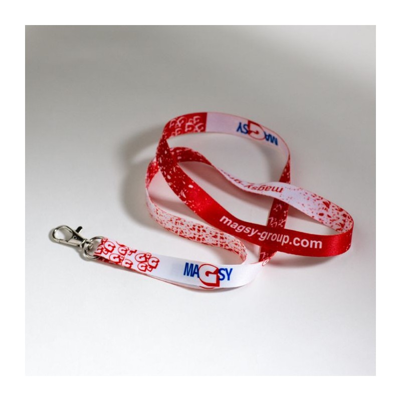 Șnur textil personalizat pentru gât cu carabină