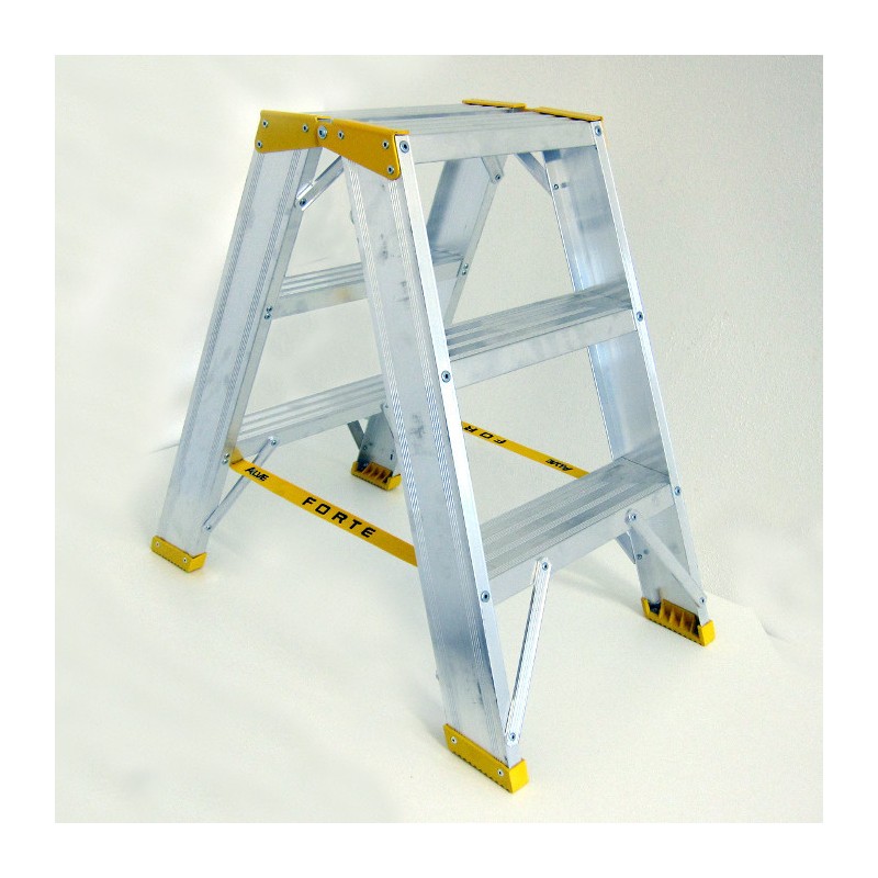 Scară dublă din aluminiu - ALVE FORTE PROFI tip 9403 – 3 trepte/fuscei