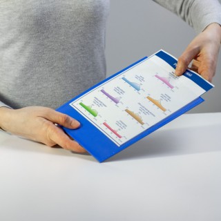 Buzunar magnetic clasic A5 - albastru