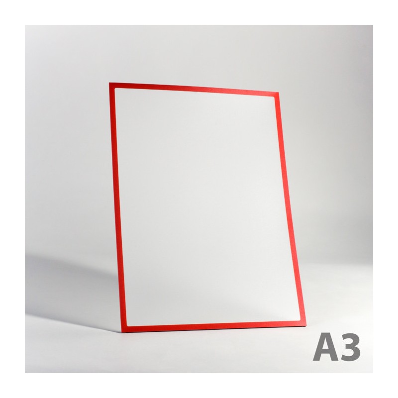 Buzunar magnetic A3 cu chenar roșu