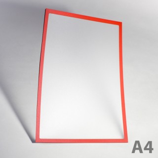 Buzunar magnetic A4 cu chenar roșu