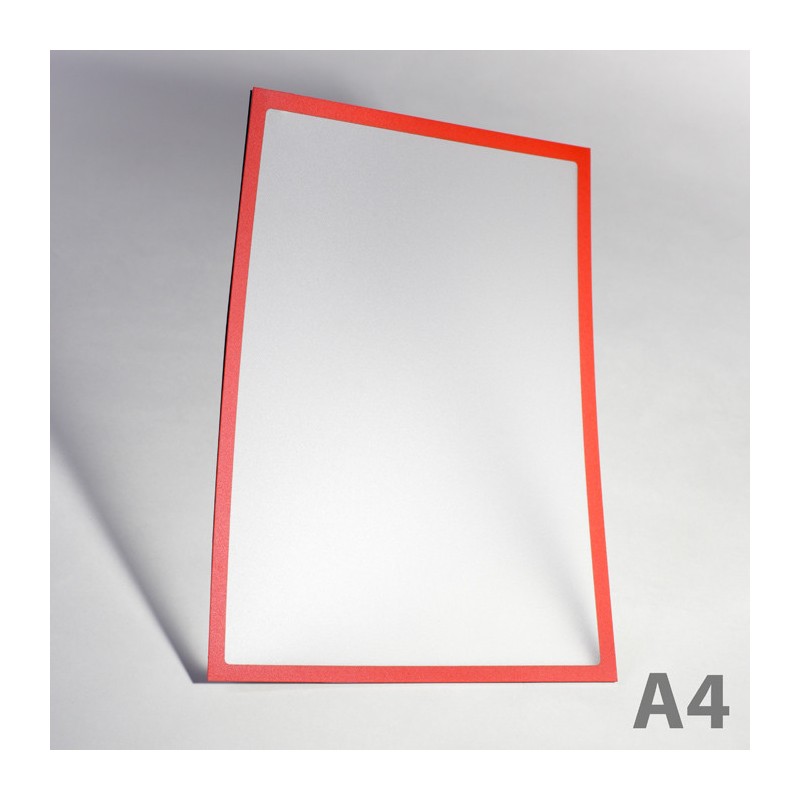 Buzunar magnetic A4 cu chenar roșu