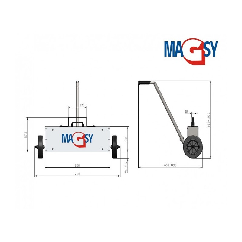 Mătură magnetică cu magneți de neodim - model 1