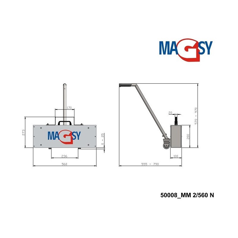 Mătură magnetică cu magneți de neodim - model 2