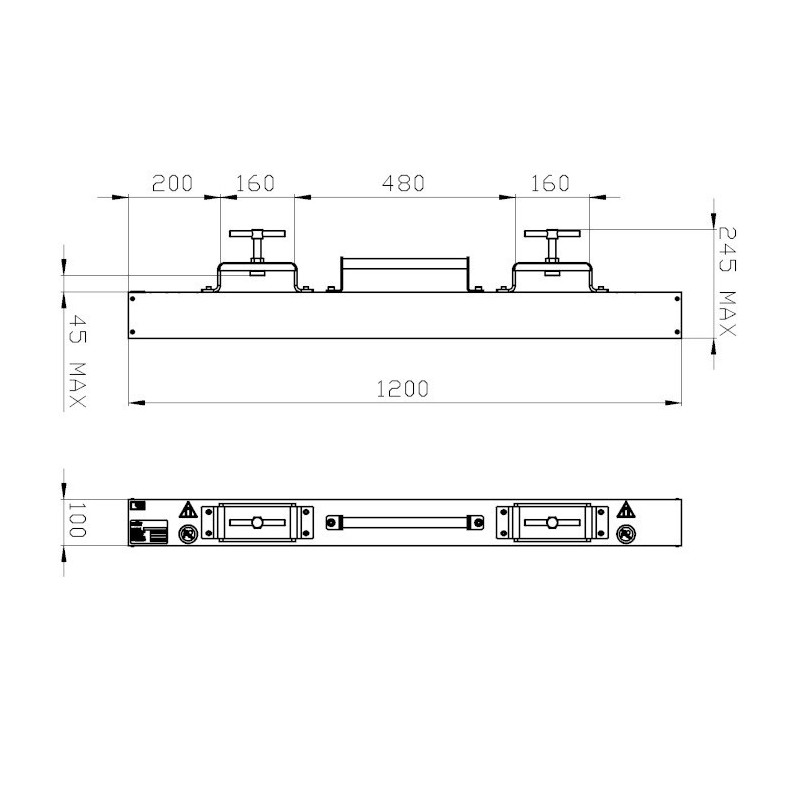Mătură magnetică pentru stivuitor MM 1200 DM F