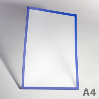 Buzunar magnetic A4 cu chenar albastru