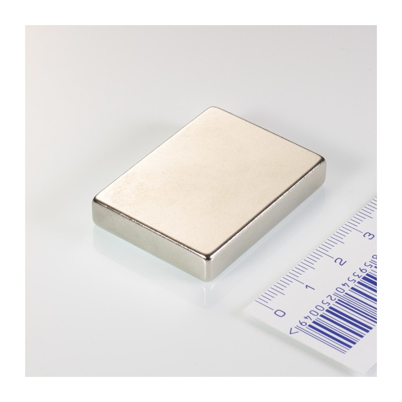 Magnet neodim bloc 40x30x7 N 80 °C, VMM4-N30