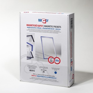 Buzunar magnetic A4 cu decupaj - albastru - set 20 buc