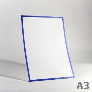 Buzunar magnetic A3 cu chenar albastru