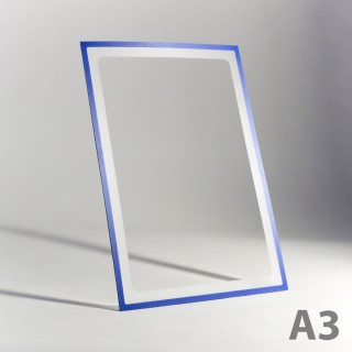 Buzunar magnetic A3 cu decupaj - albastru