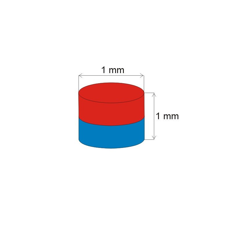 Magnet neodim cilindru cu diam.1x1 N 80 °C, VMM7-N42