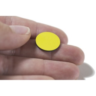 Decupaj din folie magnetică diam. 15 mm galben