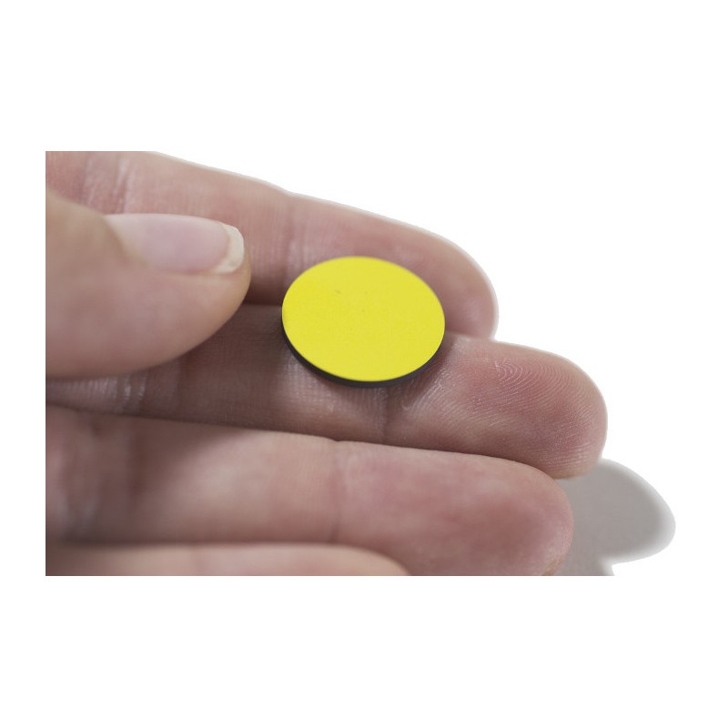 Decupaj din folie magnetică diam. 15 mm galben