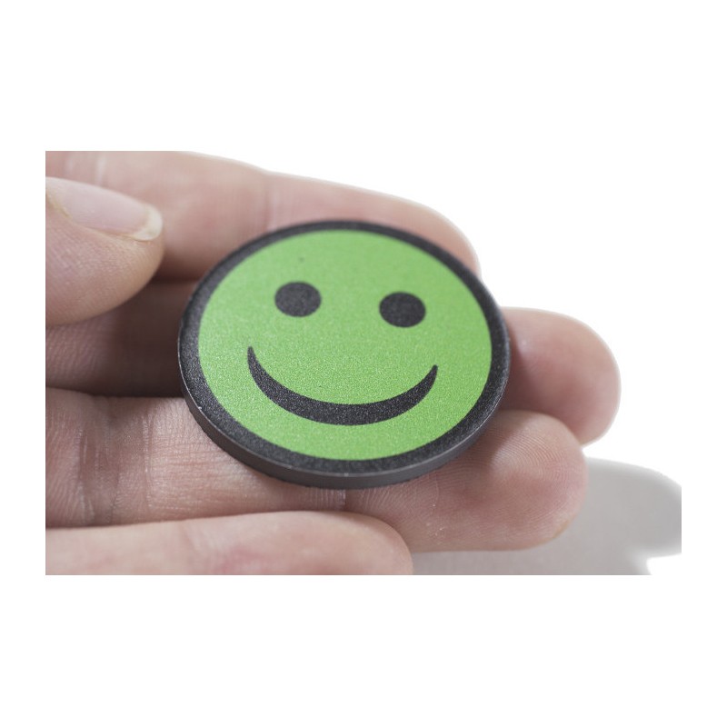Smiley magnetic diam. 30 mm verde