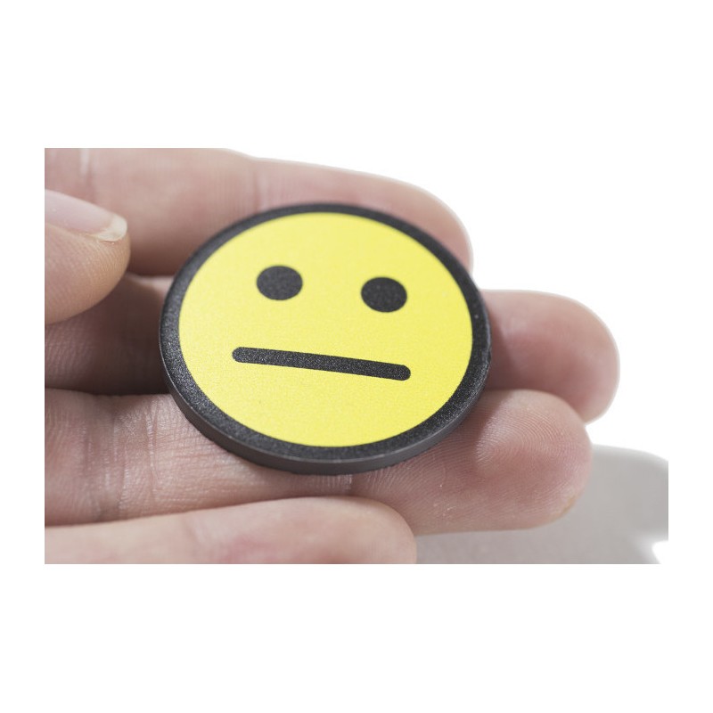 Smiley magnetic diam. 30 mm galben