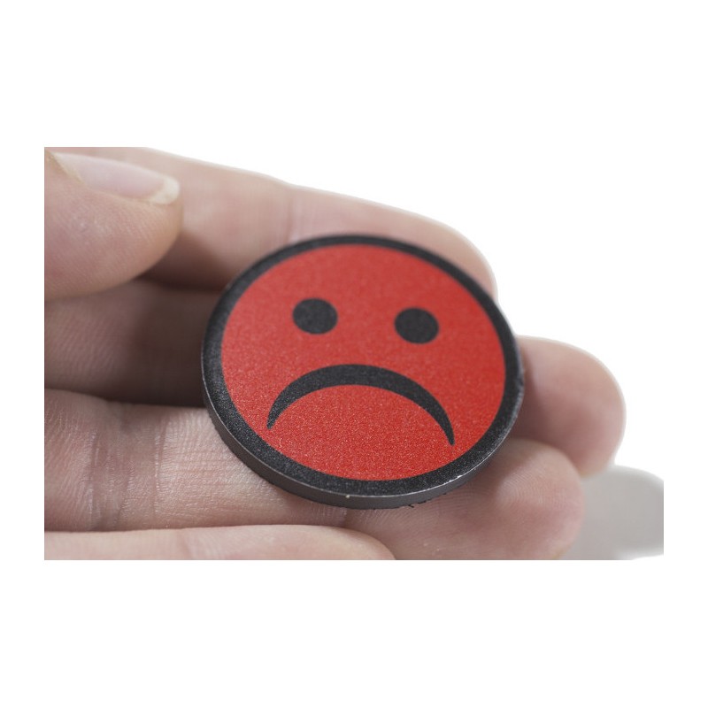 Smiley magnetic diam. 30 mm roșu