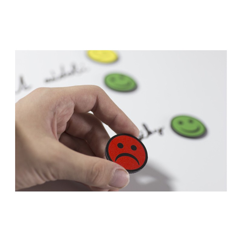 Smiley magnetic diam. 30 mm roșu