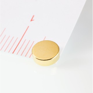Magnet neodim cilindru cu diam.6x2 Au 80 °C, VMM7-N42