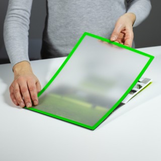 Buzunar magnetic A5 cu chenar verde